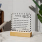 To My Son - I Love You - D351 -  LED Acrylic Plaque