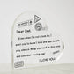 To My Dad - I Love You - D352 - Heart Shaped Acrylic Plaque