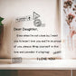 To My Daughter - I Love You - D352 - Heart Shaped Acrylic Plaque