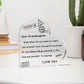 To My Granddaughter - I Love You - D352 - Heart Shaped Acrylic Plaque