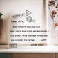 To My Wife - I Love You - D352 - Heart Shaped Acrylic Plaque