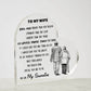 To My Wife - D353 -  Heart Shaped Acrylic Plaque