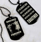 Vikings Engraved Black Dog Tag Double Sided Gift From Brother, Brother Forever