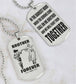 Vikings Engraved Black Dog Tag Double Sided Gift From Brother, Brother Forever