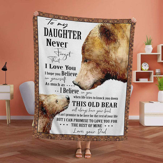 To My Daughter - From Dad - A934 - Premium Blanket