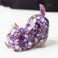 Handmade Natural Crystal Gemstone Cat with Raised Tail