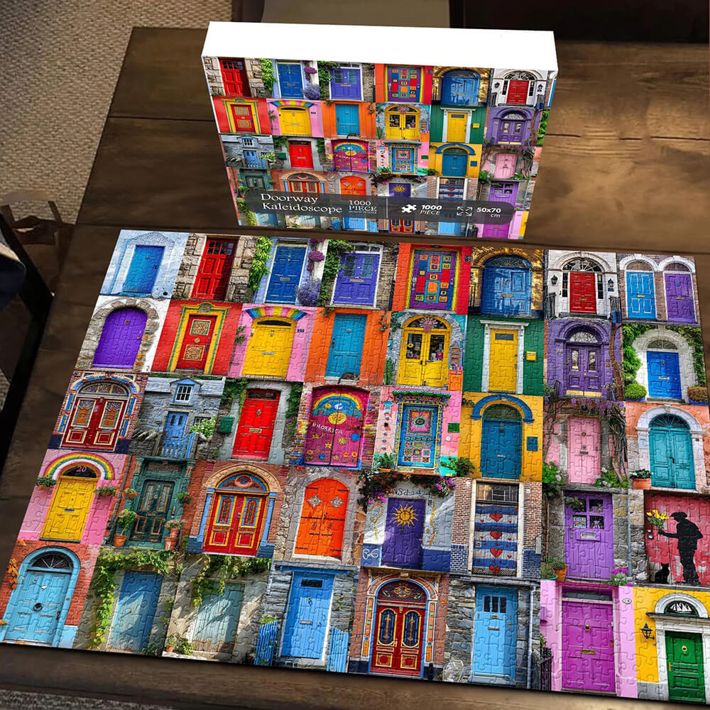 Door frame kaleidoscope puzzle 1000-Piece