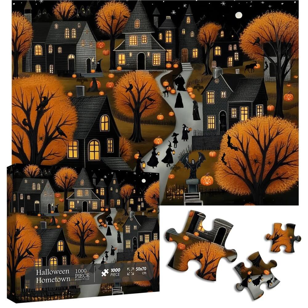 Hometown Halloween Jigsaw Puzzle 1000-Piece