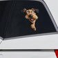 Airedale Terrier Dog - Peekaboo Dog Head Car Sticker - DS052