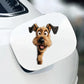 Airedale Terrier Dog - Peekaboo Dog Head Car Sticker - DS052