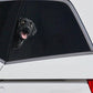 Black Labrador Dog - Peekaboo Dog Head Car Sticker - DS053