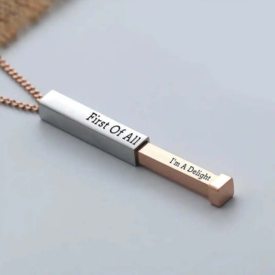 First Of All I'm A Delight Hidden Message Necklace