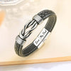 "Daughter And Dad Forever Linked Together" Braided Leather Bracelet