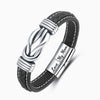 "Daughter And Mom Forever Linked Together" Braided Leather Bracelet