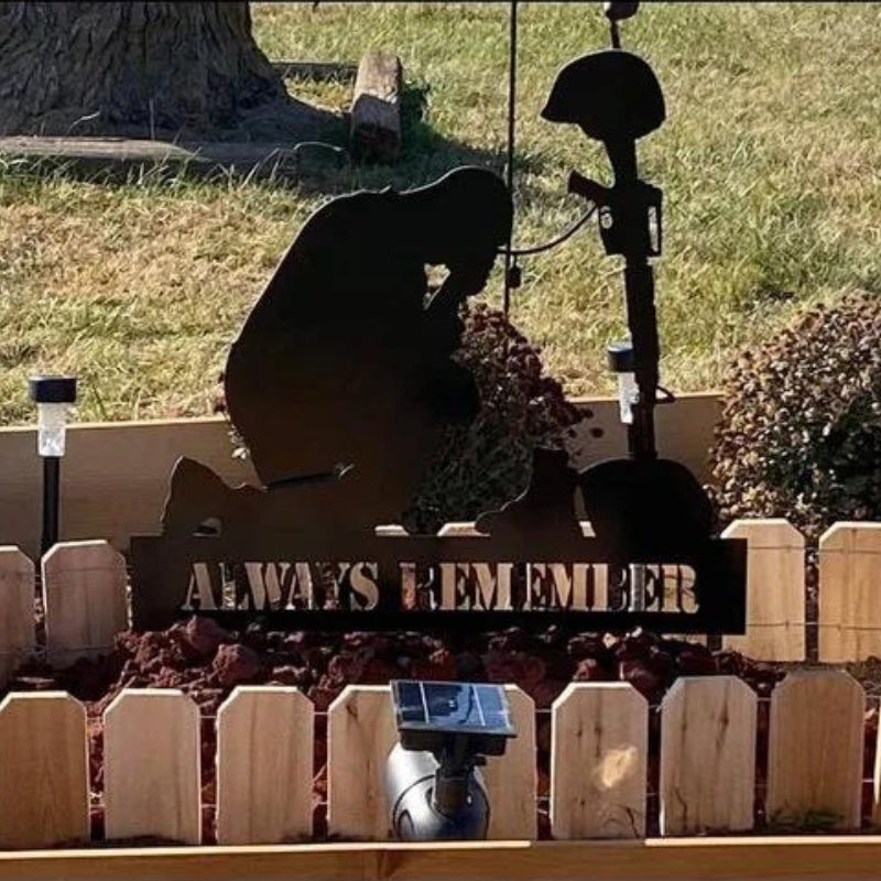 Memorial Metal Plaque for Fallen Soldiers - Always Remember