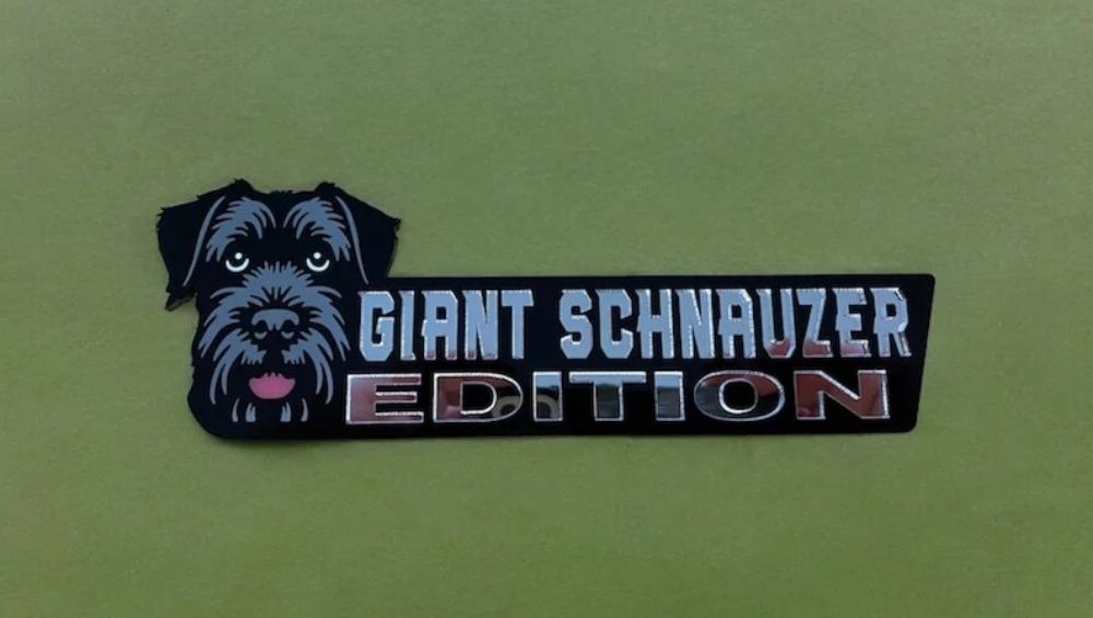 Giant Schnauzer Car Badge Laser Cutting Car Emblem CE064