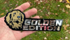 Golden Tan Golden Retriever Car Badge Laser Cutting Car Emblem CE008