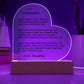 To My Granddaughter - From Grandma - Never Forget That I Love You - LED Heart Acrylic Plaque