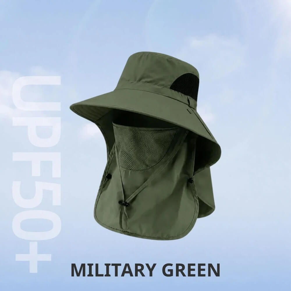 UPF 50+ Sun Protection Hat With Full Face & Neck Coverage