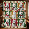 West Highland White Terrier Christmas Blanket - H182 - Premium Blanket