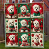 Maltese Christmas Blanket - H186 - Premium Blanket