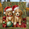 Christmas Puppy Blanket - H190 - Premium Blanket