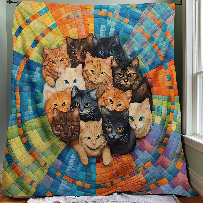 Whirling Cats Dream Blanket - H193 - Premium Blanket