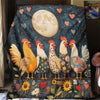 Moonlit Roosters Blanket  - H197 - Premium Blanket