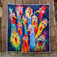 Whimsical Chickens Blanket - H215 - Premium Blanket