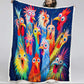 Whimsical Chickens Blanket - H215 - Premium Blanket