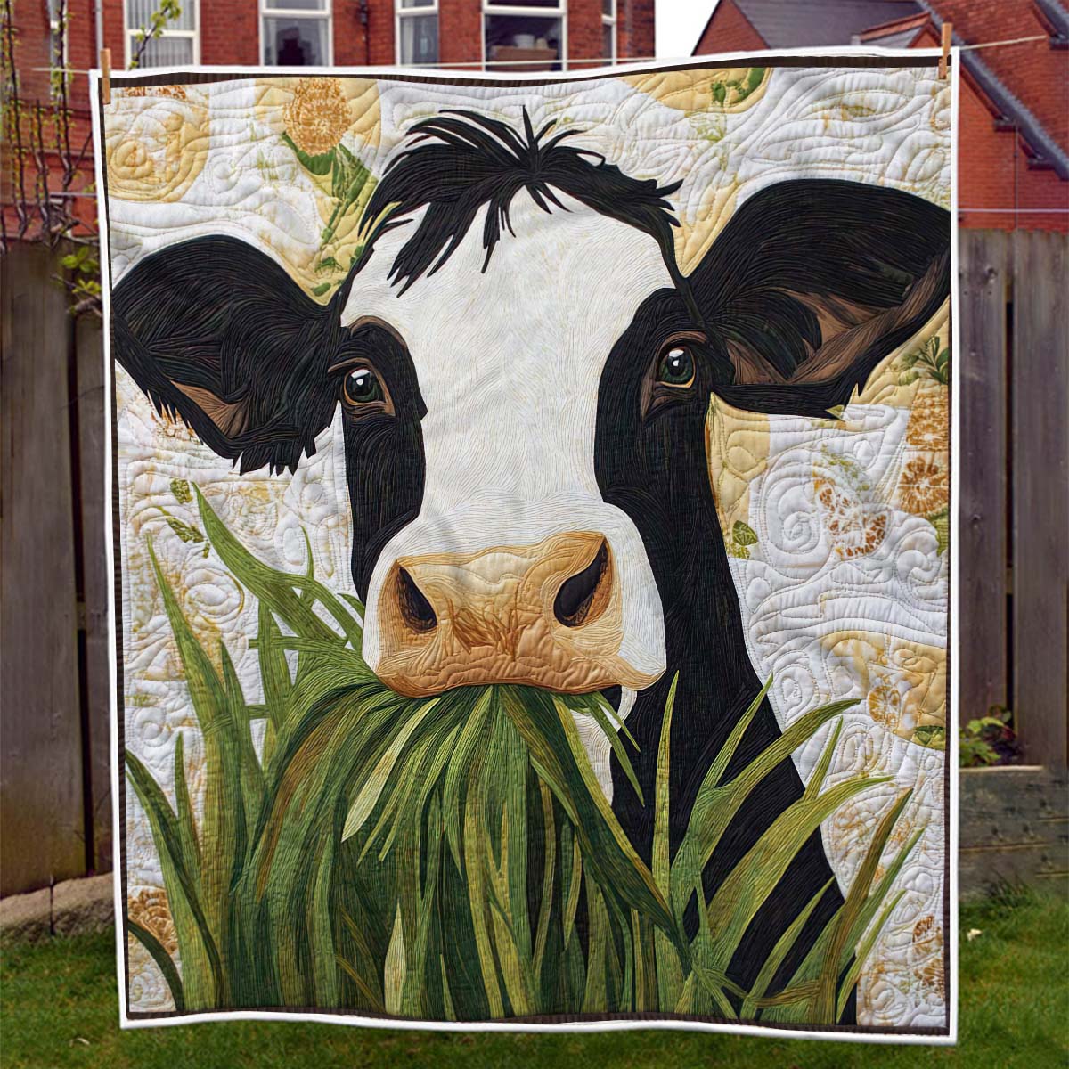 Grass Grazing Cow Blanket - H218 - Premium Blanket