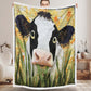 Grass Grazing Cow Blanket - H219 - Premium Blanket