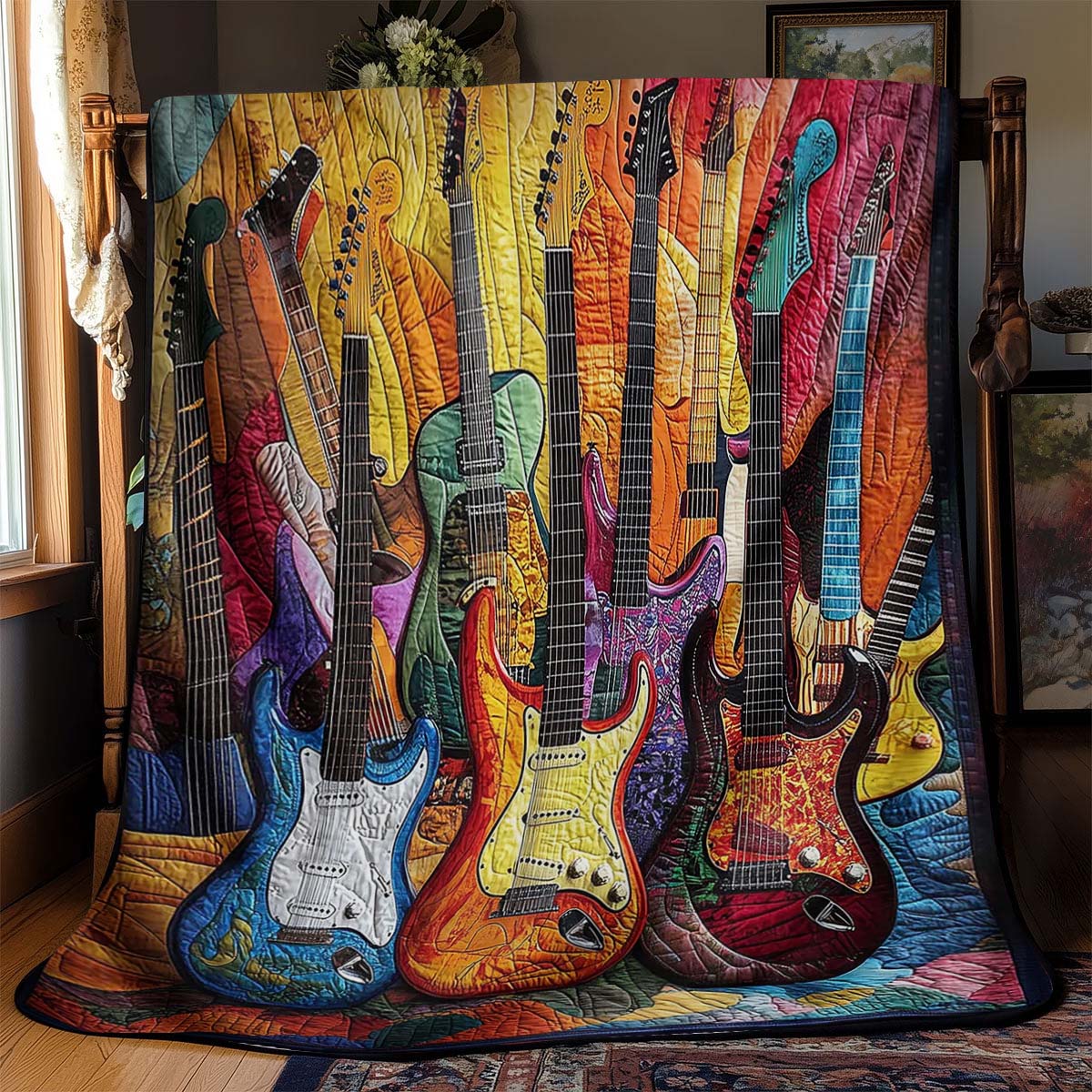 Guitar Sunshine - H228 - Premium Blanket