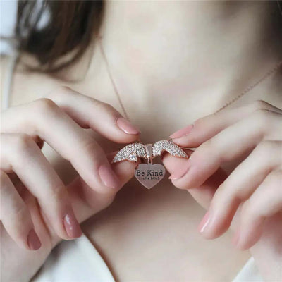 Be Kind...Of A Bi♥ch - Heart Locket Necklace