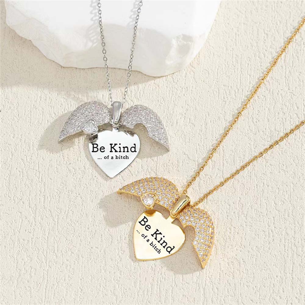 Be Kind...Of A Bi♥ch - Heart Locket Necklace