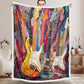 Colorful Guitar - H244 - Premium Blanket