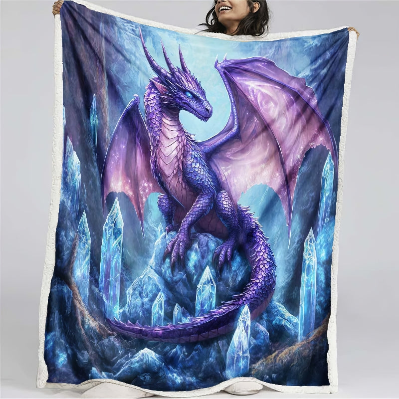 Glacial Majesty Dragon Blanket - H250 - Premium Blanket