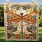 Vintage Dragonfly Dream Blanket - H291 - Premium Blanket