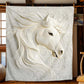 Graceful White Horse Blanket - H311 - Premium Blanket