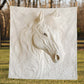 Graceful White Horse Blanket - H312 - Premium Blanket