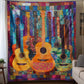 Colorful Guitar - H318 - Premium Blanket