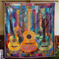 Colorful Guitar - H318 - Premium Blanket