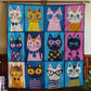 Colorful Kitty Carnival Blanket - H331 - Premium Blanket