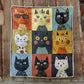 Colorful Kitty Carnival Blanket - H332 - Premium Blanket