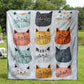 Colorful Kitty Carnival Blanket - H333 - Premium Blanket
