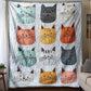 Colorful Kitty Carnival Blanket - H333 - Premium Blanket