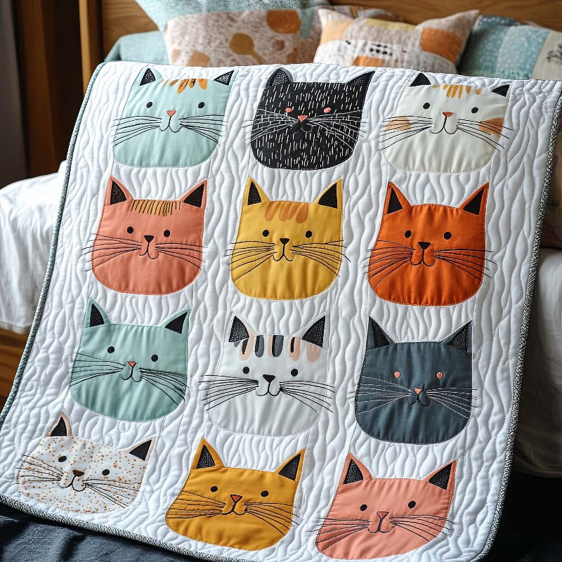 Colorful Kitty Carnival Blanket - H333 - Premium Blanket