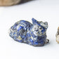 Handmade Natural Crystal Gemstone Lying Cat