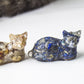 Handmade Natural Crystal Gemstone Lying Cat