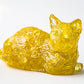 Handmade Natural Crystal Gemstone Lying Cat - Citrine